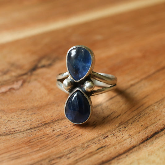 Double Kyanite Everyday Ring - Size 7