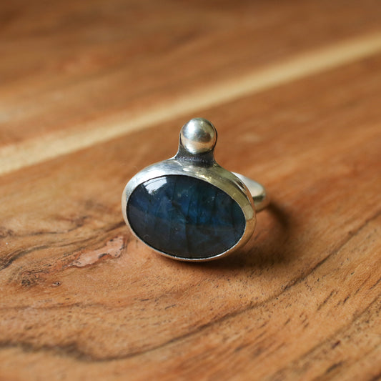 Labradorite Statement Ring - Size 9