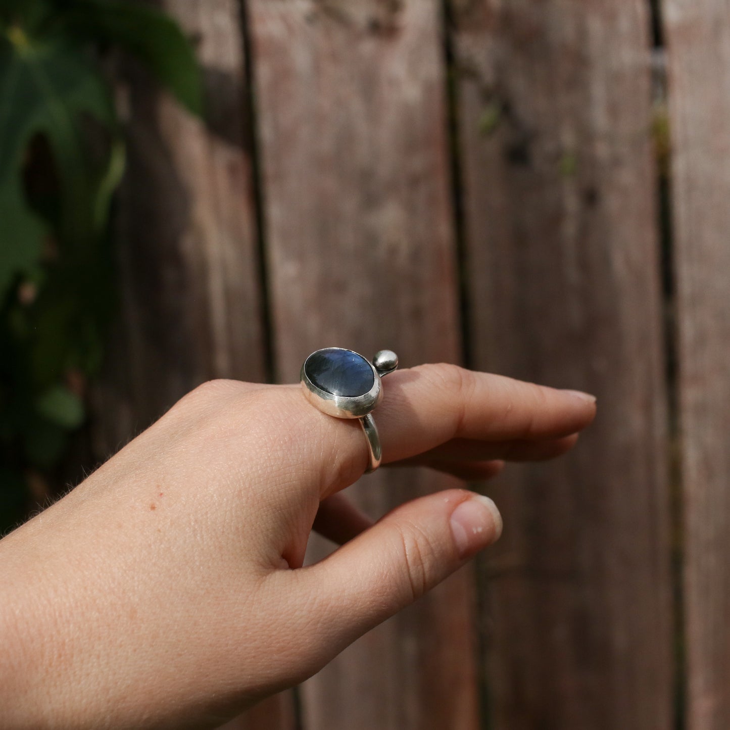 Labradorite Statement Ring - Size 9