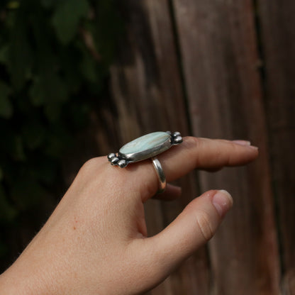 Green Jasper Statement Ring - Size 11
