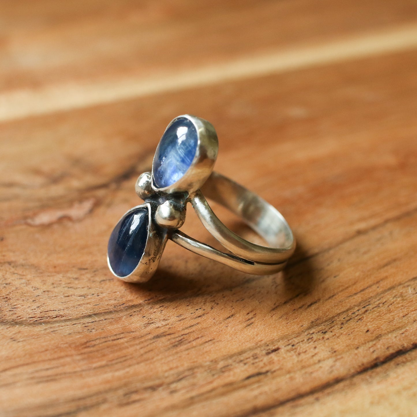 Double Kyanite Everyday Ring - Size 7