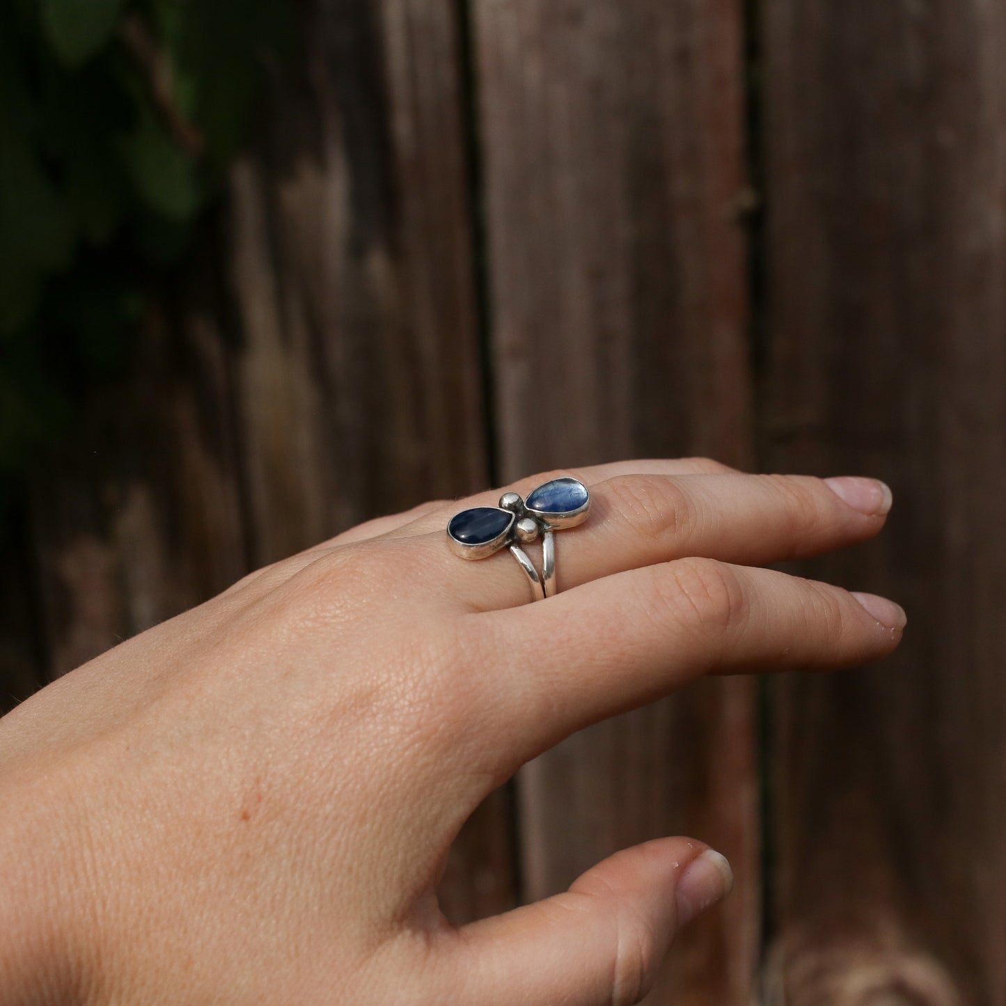 Double Kyanite Everyday Ring - Size 7
