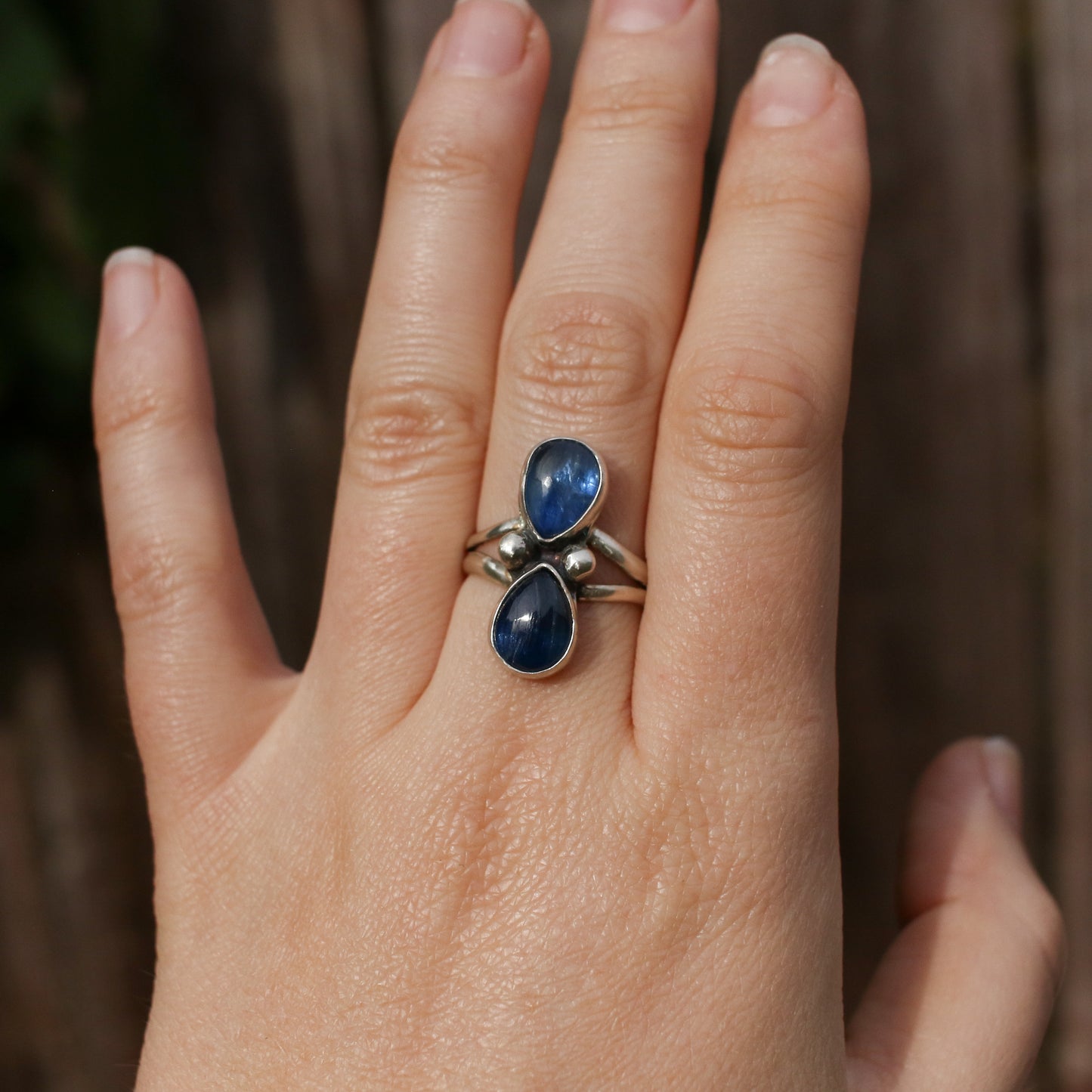 Double Kyanite Everyday Ring - Size 7