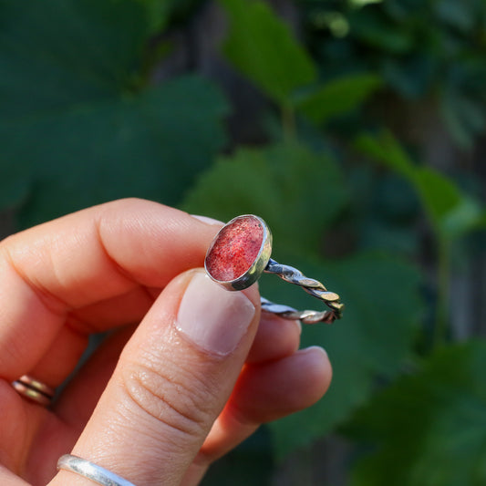 Strawberry Quartz Everyday Ring - Size 12