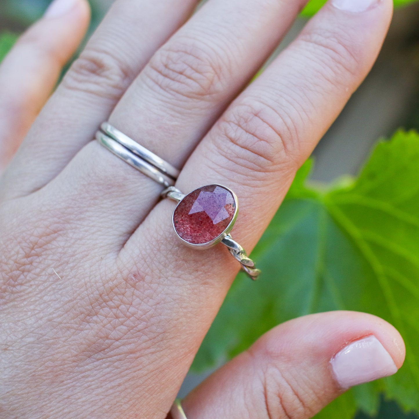 Strawberry Quartz Everyday Ring - Size 12